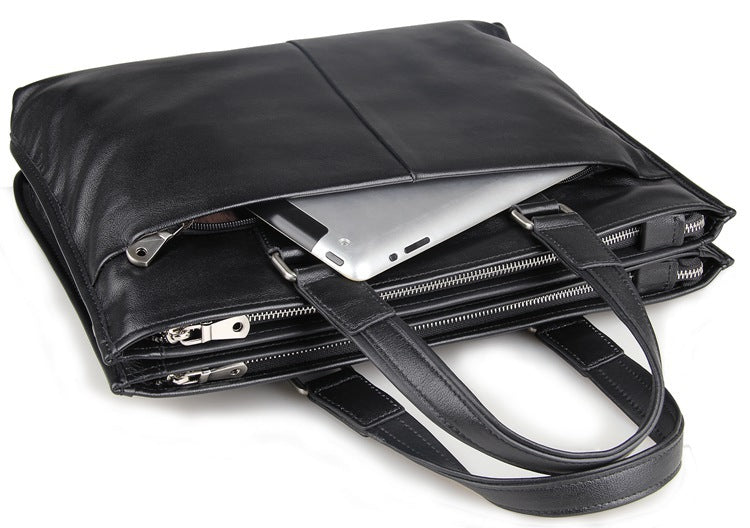 Mens Leather Laptop Messenger Bag Men Crossbody Leather Side Bags Briefcase For Mens 7328
