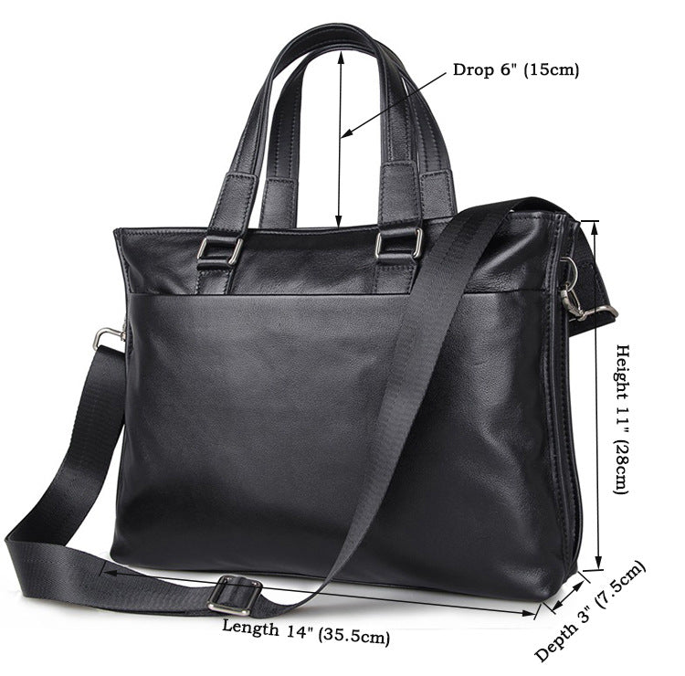 Mens Leather Laptop Messenger Bag Men Crossbody Leather Side Bags Briefcase For Mens 7328