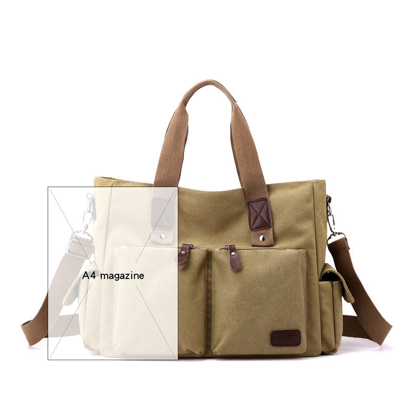 Men's Leisure Commute Large Capacity Portable Solid Men's Shoulder Bags