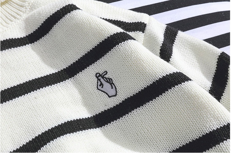 Autumn And Winter Turtleneck Sweaters For Men And Boys Trend All-match Line Clothes Lazy Wind